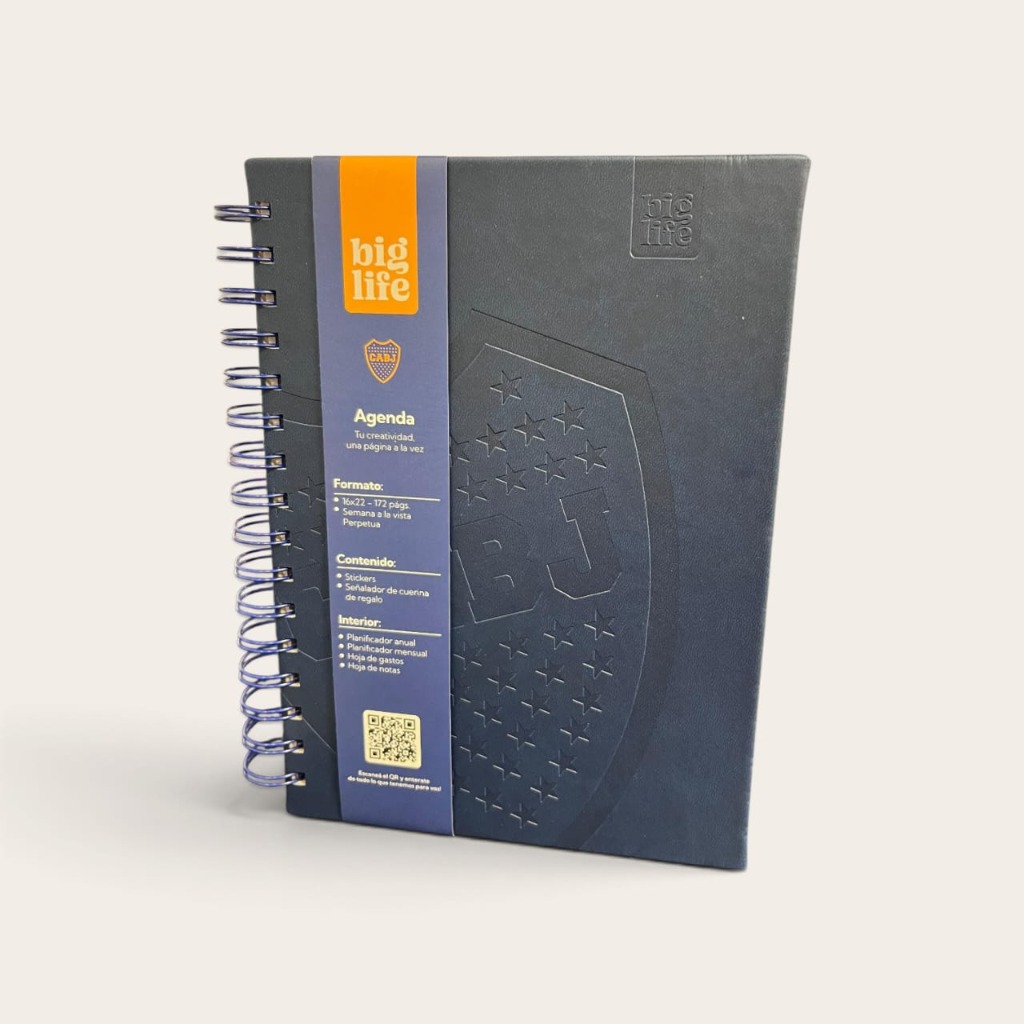 AGENDA N° 7 SEMANAL C/ESP.16X22cm.BOCA BIG LIFE